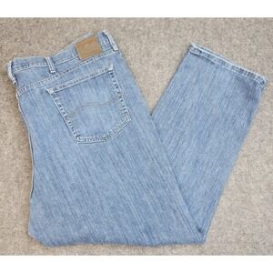 Lee Jeans Mens 46x30 Blue Denim Stretch Y2k Boho Streetwear Grunge Regular Fit